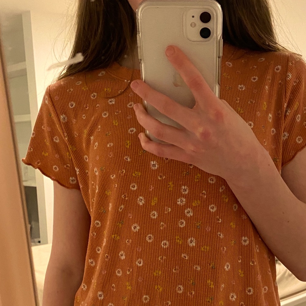 Flower print crop top